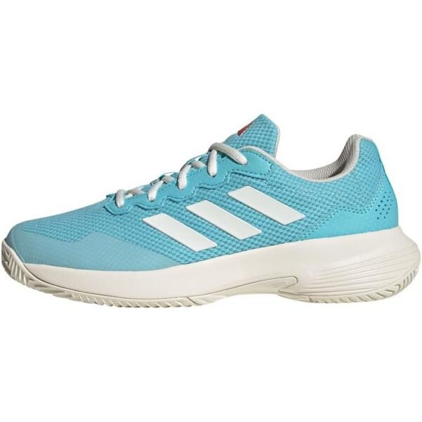 51nPoF3ovXL._AC_SY695_.jpg adidas Women's Gamecourt 2.0 Tennis Shoe, Light Aqua Off White