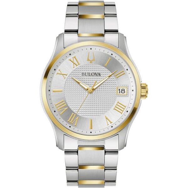 Bulova Men Wilton Watch 98B391, Gold And Sliver