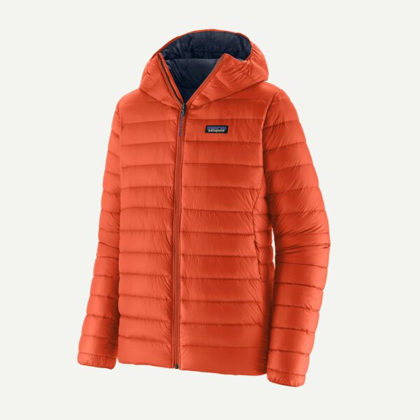 84702_PLNO.jpg Patagonia Men's Down Sweater Hoody, Pollinator Orange